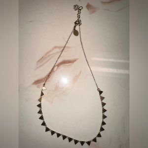 Brass triangles necklace